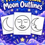 Moon template printable