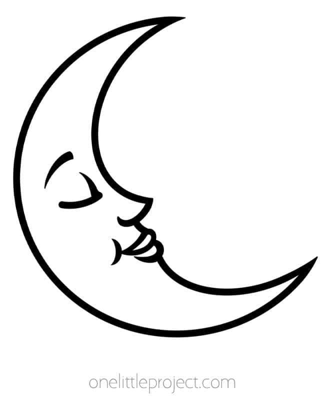 Moon Template Moon Template - sleeping crescent moon