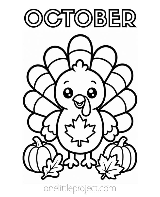 October Color Pages October Color Pages - Canadian Thanksgiving
