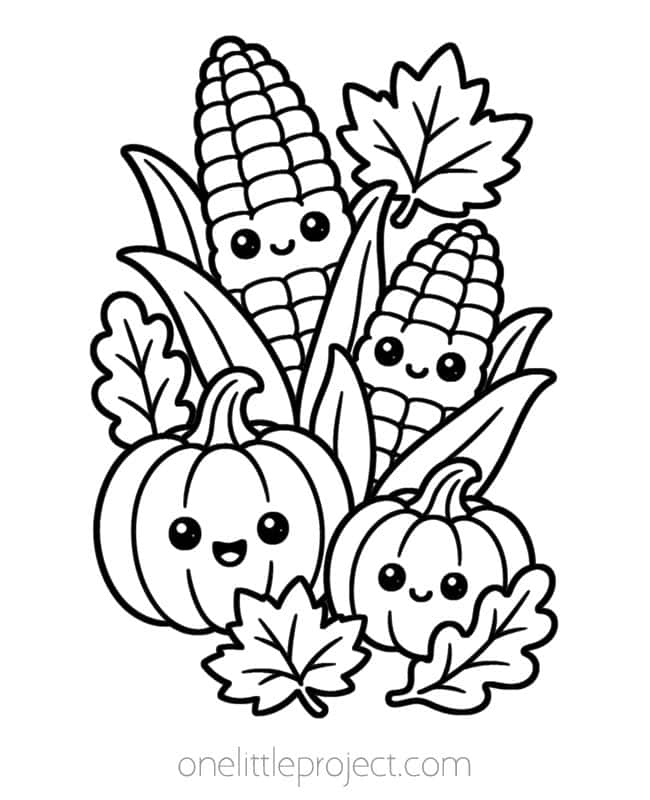 October Color Pages October Color Pages - fall harvest