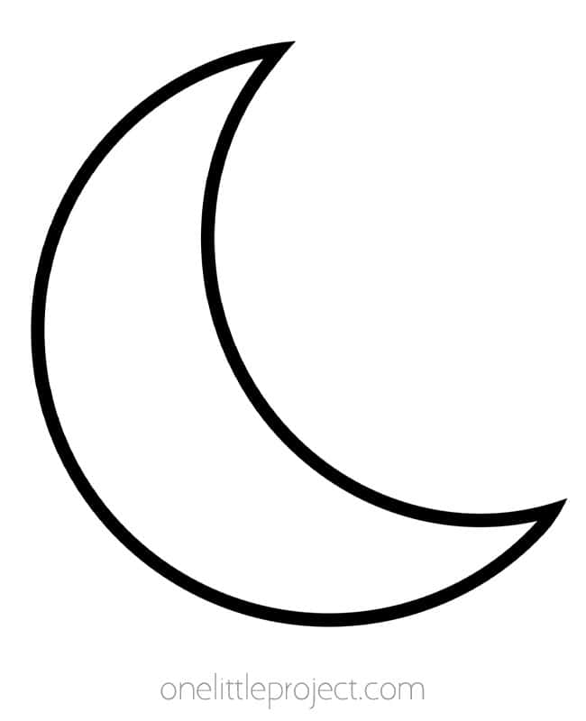 Outline of a Crescent Moon Outline of a Crescent Moon - wider crescent moon