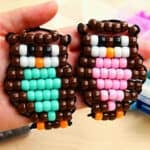 Pony Bead Owl Keychain