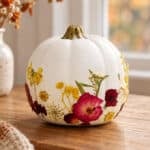 Pressed Flower Fall Pumpkins