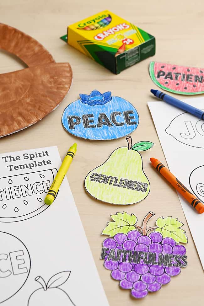 Printable Fruit of the Spirit Craft Cute Bible craft for Sunday school