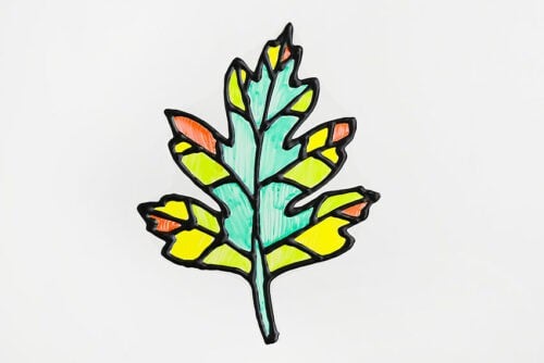 Stained Glass Leaf Suncatchers