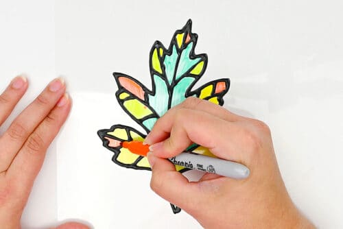 Stained Glass Leaf Suncatchers