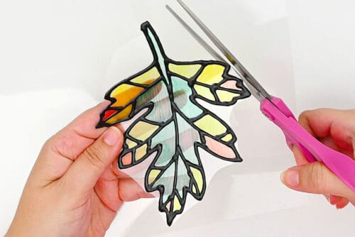 Stained Glass Leaf Suncatchers